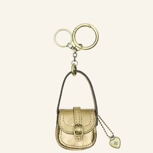 Patricia Nash Gold Mini Purse Key Chain